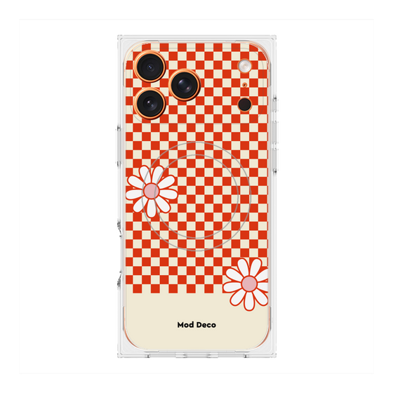 プレミアムスクエアケース with MagSafe［ Mod Deco - オリジナル - レトロフラワー ］