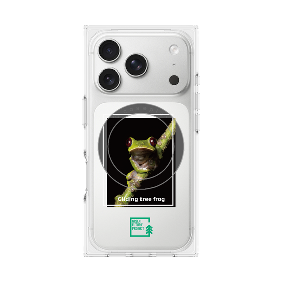プレミアムスクエアケース with MagSafe［ Green Future Project - Gliding tree frog ］
