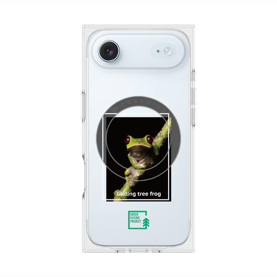 プレミアムスクエアケース with MagSafe［ Green Future Project - Gliding tree frog ］