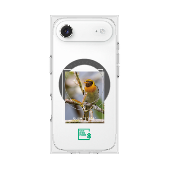 プレミアムスクエアケース with MagSafe［ Green Future Project - Guira Tanager ］