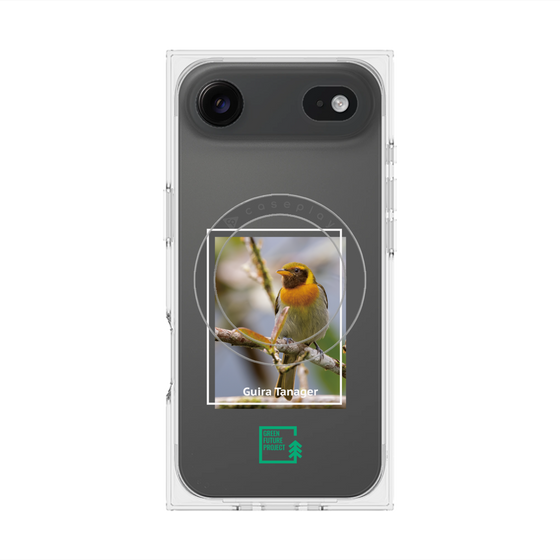 プレミアムスクエアケース with MagSafe［ Green Future Project - Guira Tanager ］