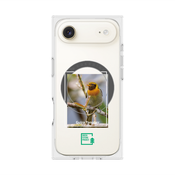 プレミアムスクエアケース with MagSafe［ Green Future Project - Guira Tanager ］