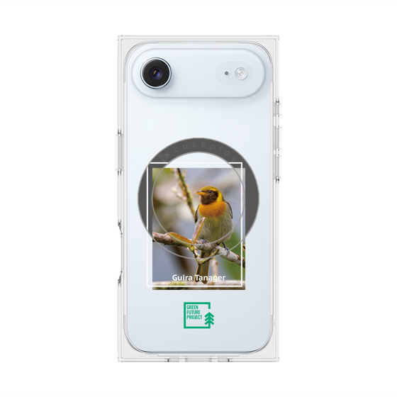 プレミアムスクエアケース with MagSafe［ Green Future Project - Guira Tanager ］