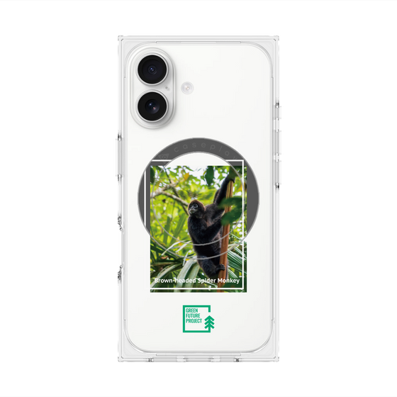 プレミアムスクエアケース with MagSafe［ Green Future Project - Brown-headed Spider Monkey ］