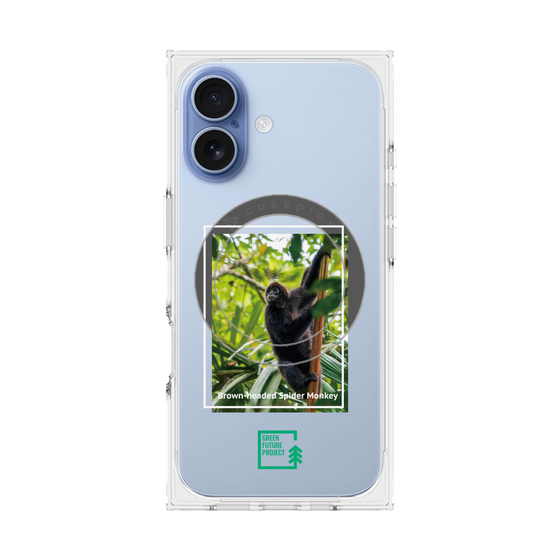 プレミアムスクエアケース with MagSafe［ Green Future Project - Brown-headed Spider Monkey ］