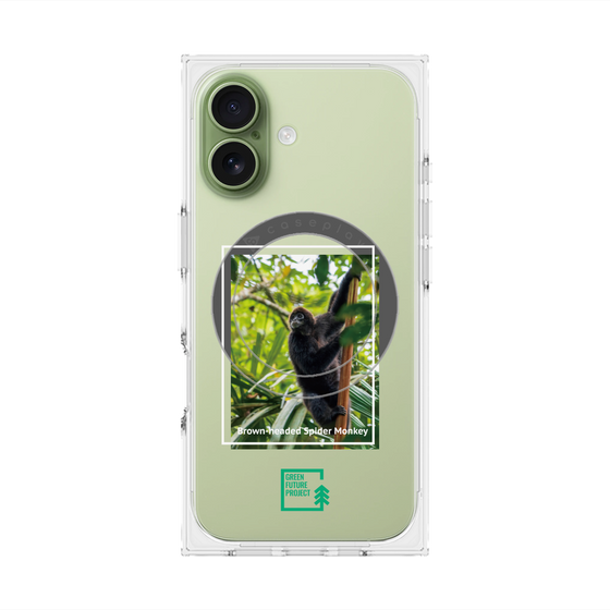 プレミアムスクエアケース with MagSafe［ Green Future Project - Brown-headed Spider Monkey ］