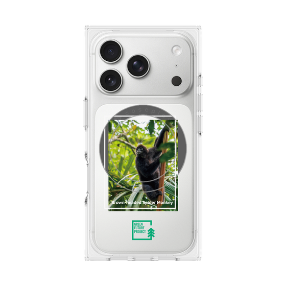 プレミアムスクエアケース with MagSafe［ Green Future Project - Brown-headed Spider Monkey ］