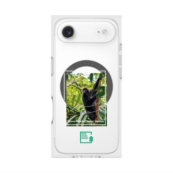 プレミアムスクエアケース with MagSafe［ Green Future Project - Brown-headed Spider Monkey ］