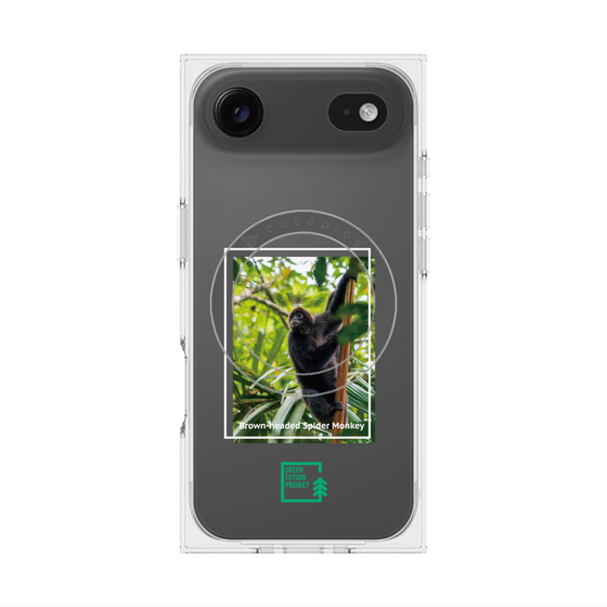 プレミアムスクエアケース with MagSafe［ Green Future Project - Brown-headed Spider Monkey ］