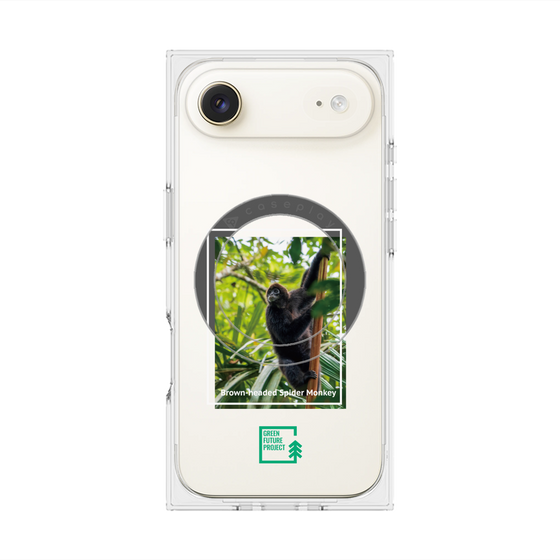 プレミアムスクエアケース with MagSafe［ Green Future Project - Brown-headed Spider Monkey ］