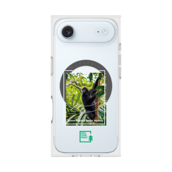プレミアムスクエアケース with MagSafe［ Green Future Project - Brown-headed Spider Monkey ］