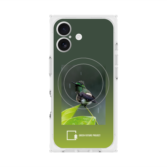 プレミアムスクエアケース with MagSafe［ Green Future Project - Butterfly Coquette ］