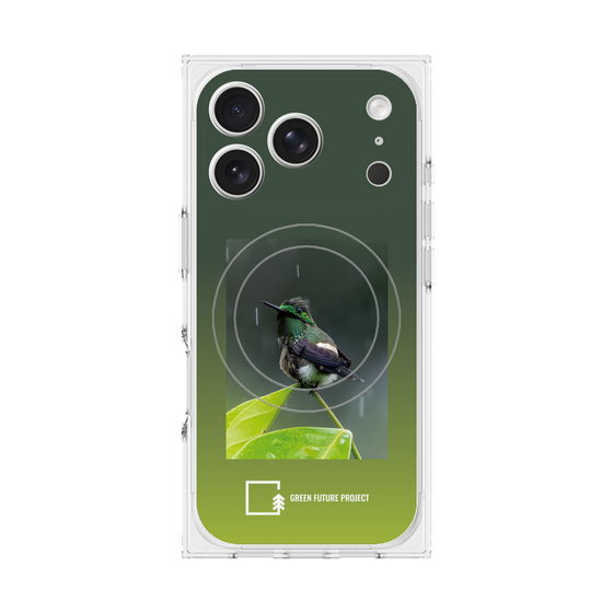 プレミアムスクエアケース with MagSafe［ Green Future Project - Butterfly Coquette ］