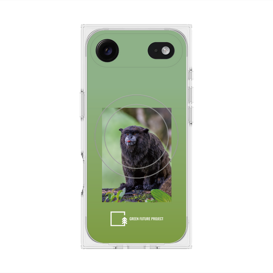 プレミアムスクエアケース with MagSafe［ Green Future Project - Black-mantled Tamarin ］