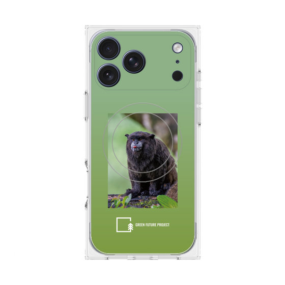 プレミアムスクエアケース with MagSafe［ Green Future Project - Black-mantled Tamarin ］