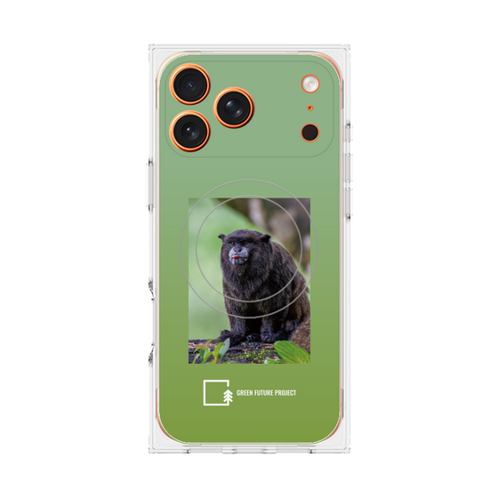 プレミアムスクエアケース with MagSafe［ Green Future Project - Black-mantled Tamarin ］