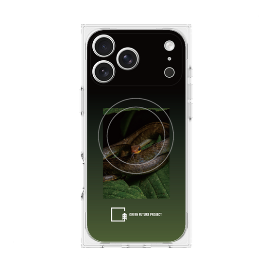 プレミアムスクエアケース with MagSafe［ Green Future Project - Chironius ］