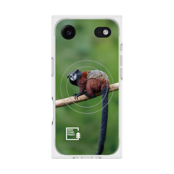 プレミアムスクエアケース with MagSafe［ Green Future Project - Saddle-backTamarin ］