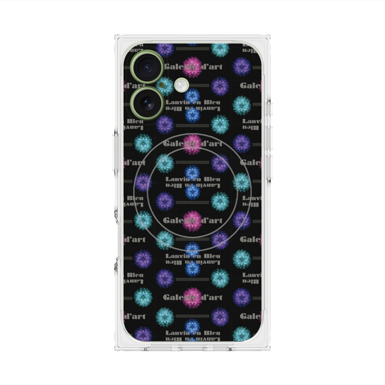 プレミアムスクエアケース with MagSafe［ LANVIN en Bleu - Flower pattern ］