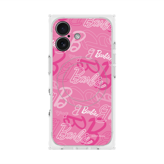 プレミアムスクエアケース with MagSafe［ Barbie - ロゴパターン1 ］