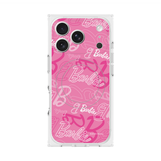 プレミアムスクエアケース with MagSafe［ Barbie - ロゴパターン1 ］