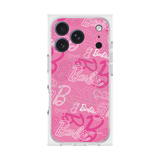 プレミアムスクエアケース with MagSafe［ Barbie - ロゴパターン1 ］