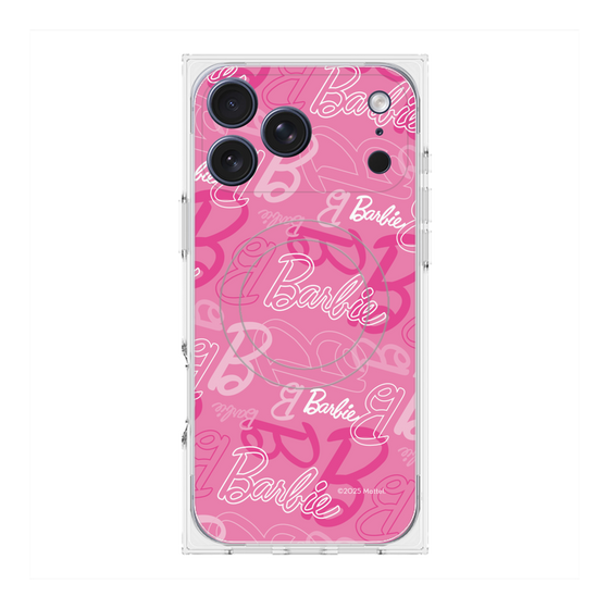 プレミアムスクエアケース with MagSafe［ Barbie - ロゴパターン1 ］