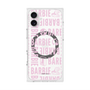 プレミアムスクエアケース with MagSafe［ Barbie - ロゴパターン3 - クリア ］