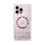 プレミアムスクエアケース with MagSafe［ Barbie - ロゴパターン3 - クリア ］