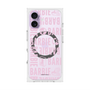 プレミアムスクエアケース with MagSafe［ Barbie - ロゴパターン3 - クリア ］