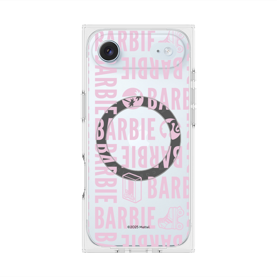 プレミアムスクエアケース with MagSafe［ Barbie - ロゴパターン3 - クリア ］