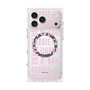 プレミアムスクエアケース with MagSafe［ Barbie - ロゴパターン3 - クリア ］