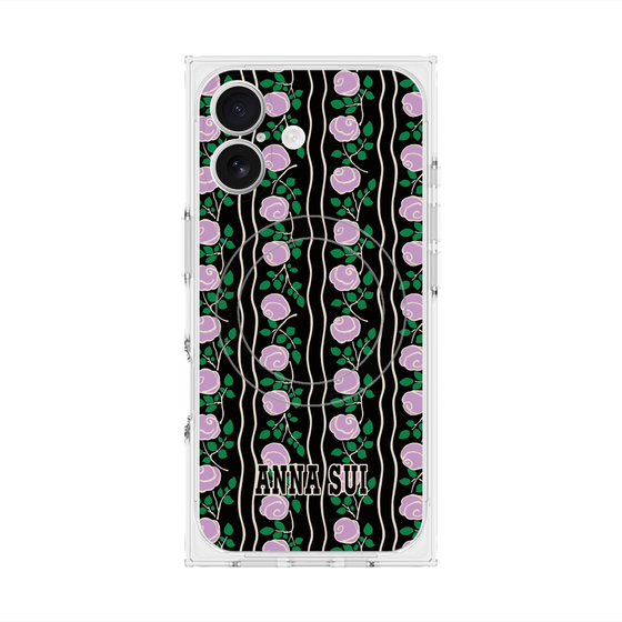 プレミアムスクエアケース with MagSafe［ ANNA SUI - ROSE STRIPE ］