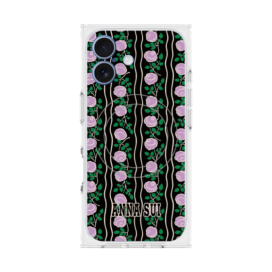 プレミアムスクエアケース with MagSafe［ ANNA SUI - ROSE STRIPE ］