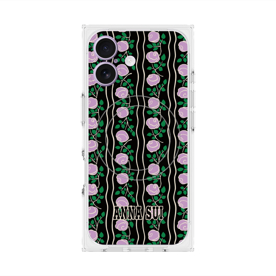 プレミアムスクエアケース with MagSafe［ ANNA SUI - ROSE STRIPE ］