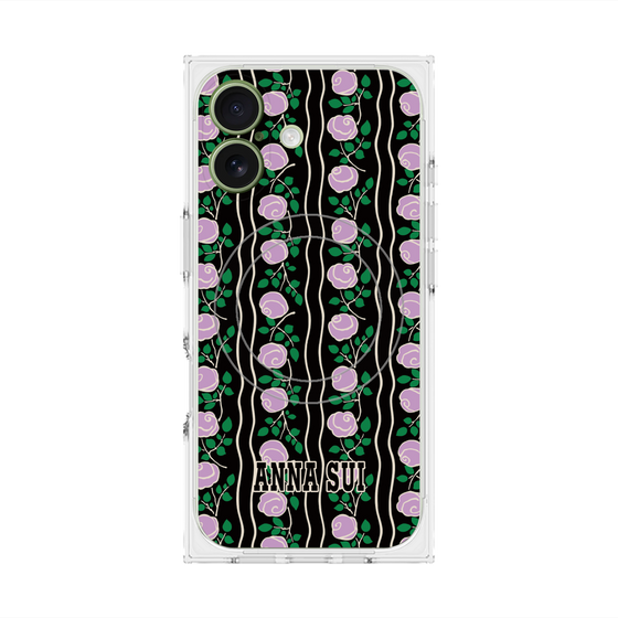 プレミアムスクエアケース with MagSafe［ ANNA SUI - ROSE STRIPE ］