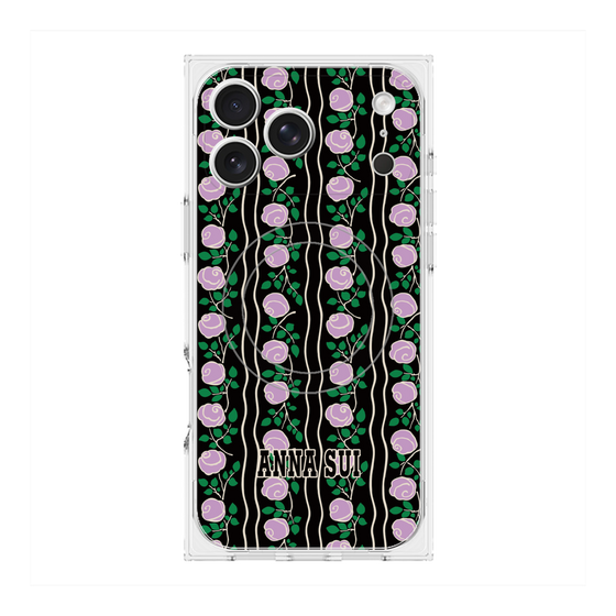 プレミアムスクエアケース with MagSafe［ ANNA SUI - ROSE STRIPE ］