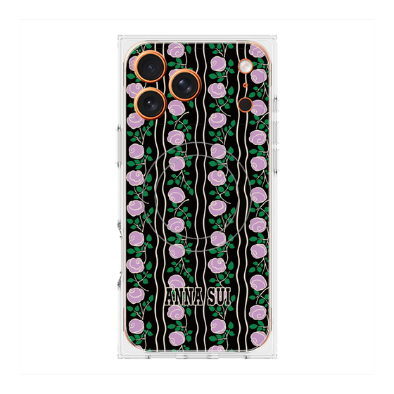 プレミアムスクエアケース with MagSafe［ ANNA SUI - ROSE STRIPE ］
