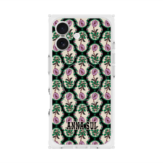プレミアムスクエアケース with MagSafe［ ANNA SUI - ROSE CAMEO ］