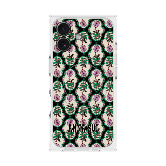 プレミアムスクエアケース with MagSafe［ ANNA SUI - ROSE CAMEO ］