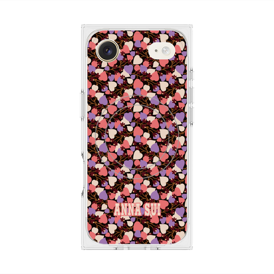 プレミアムスクエアケース with MagSafe［ ANNA SUI - HEARTS VINE - PINK ］