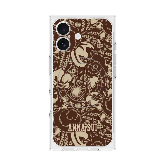 プレミアムスクエアケース with MagSafe［ ANNA SUI - STITCHED FLORAL ］