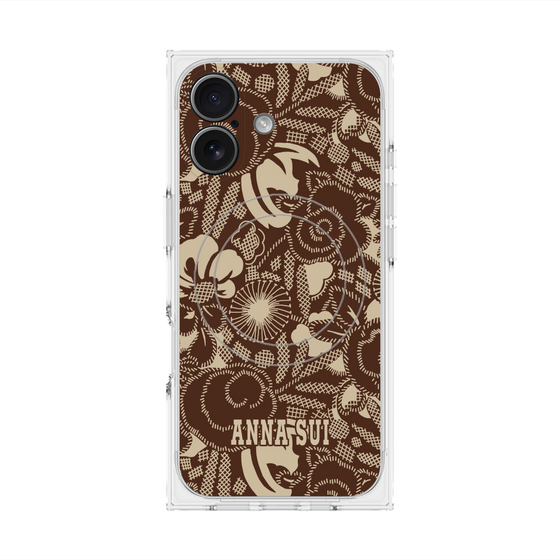 プレミアムスクエアケース with MagSafe［ ANNA SUI - STITCHED FLORAL ］