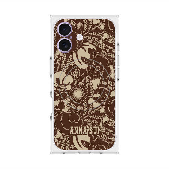プレミアムスクエアケース with MagSafe［ ANNA SUI - STITCHED FLORAL ］
