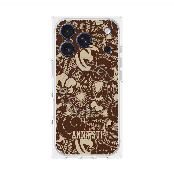 プレミアムスクエアケース with MagSafe［ ANNA SUI - STITCHED FLORAL ］