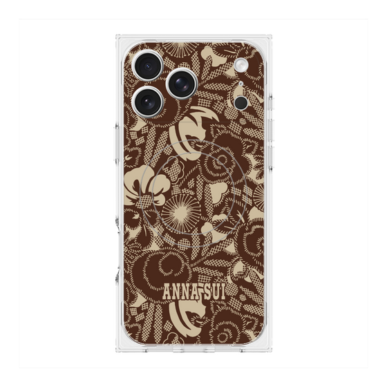 プレミアムスクエアケース with MagSafe［ ANNA SUI - STITCHED FLORAL ］