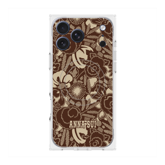 プレミアムスクエアケース with MagSafe［ ANNA SUI - STITCHED FLORAL ］