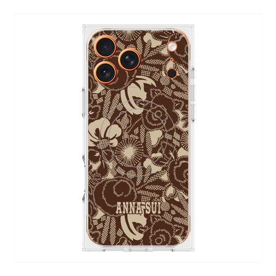 プレミアムスクエアケース with MagSafe［ ANNA SUI - STITCHED FLORAL ］