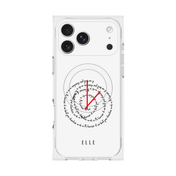 プレミアムスクエアケース with MagSafe［ ELLE - Do not look to 12 to 2 p.m. ］