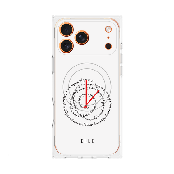 プレミアムスクエアケース with MagSafe［ ELLE - Do not look to 12 to 2 p.m. ］